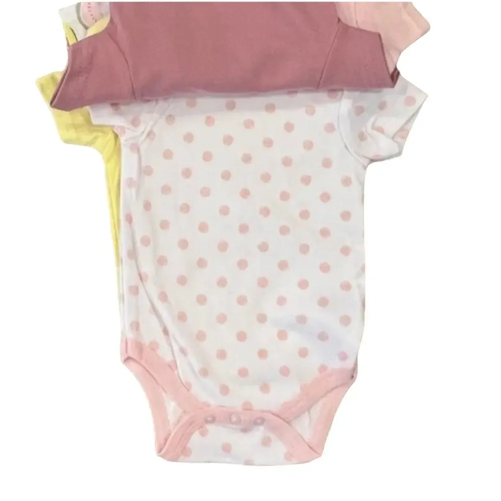 NWT Chick Pea 5 Piece Baby Grow With Me Bodysuits - Sizes 0/3-3/6 months